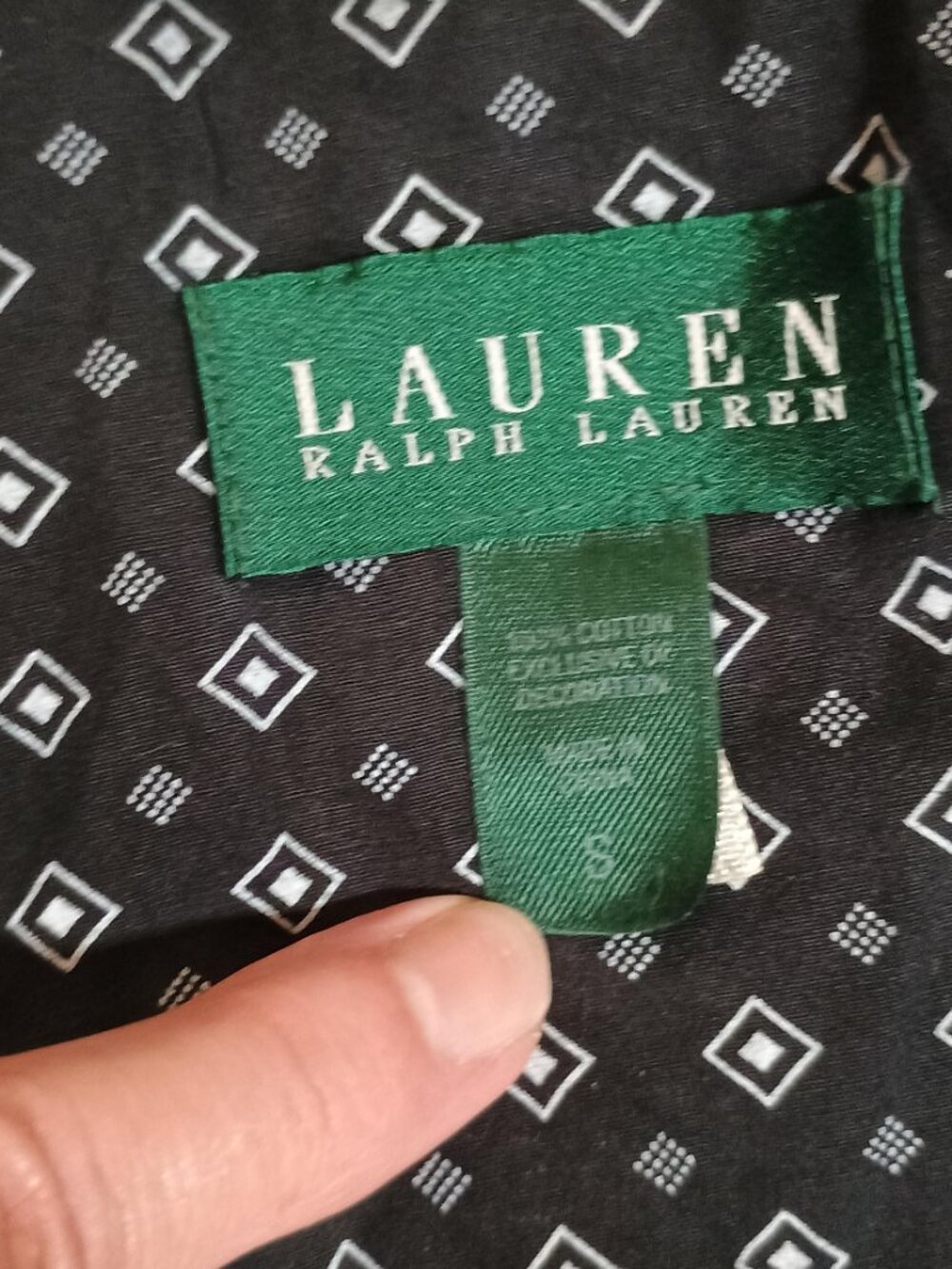 Lauren Ralph Lauren/Wrap Robe/Womens Small/Black White Geometric Kimono LRL Loun - Picture 2 of 10